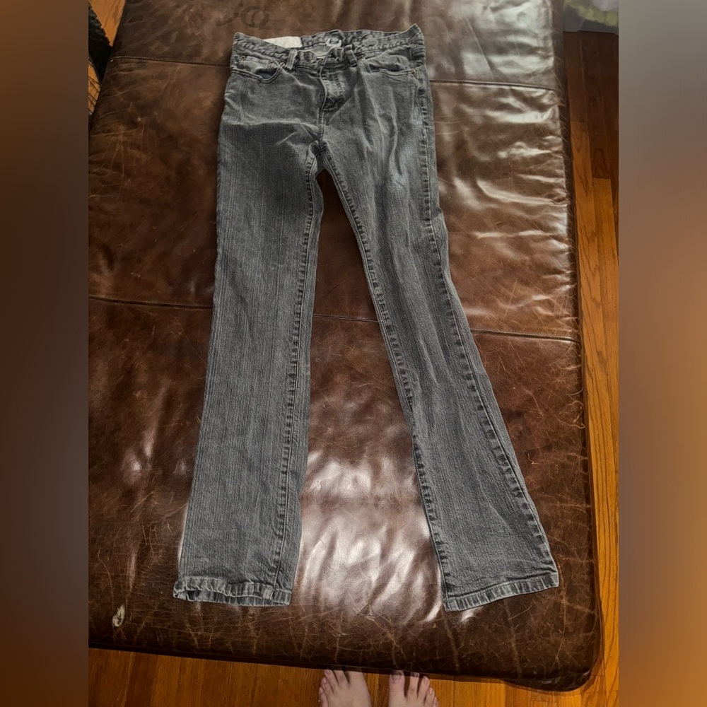 Revolt Slim Active Jeans Mens Charcoal Straight Leg Jeans